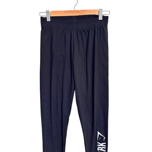 Gymshark Black Leggings Elastic Waistband Women's Size Small - Picture 2 of 6